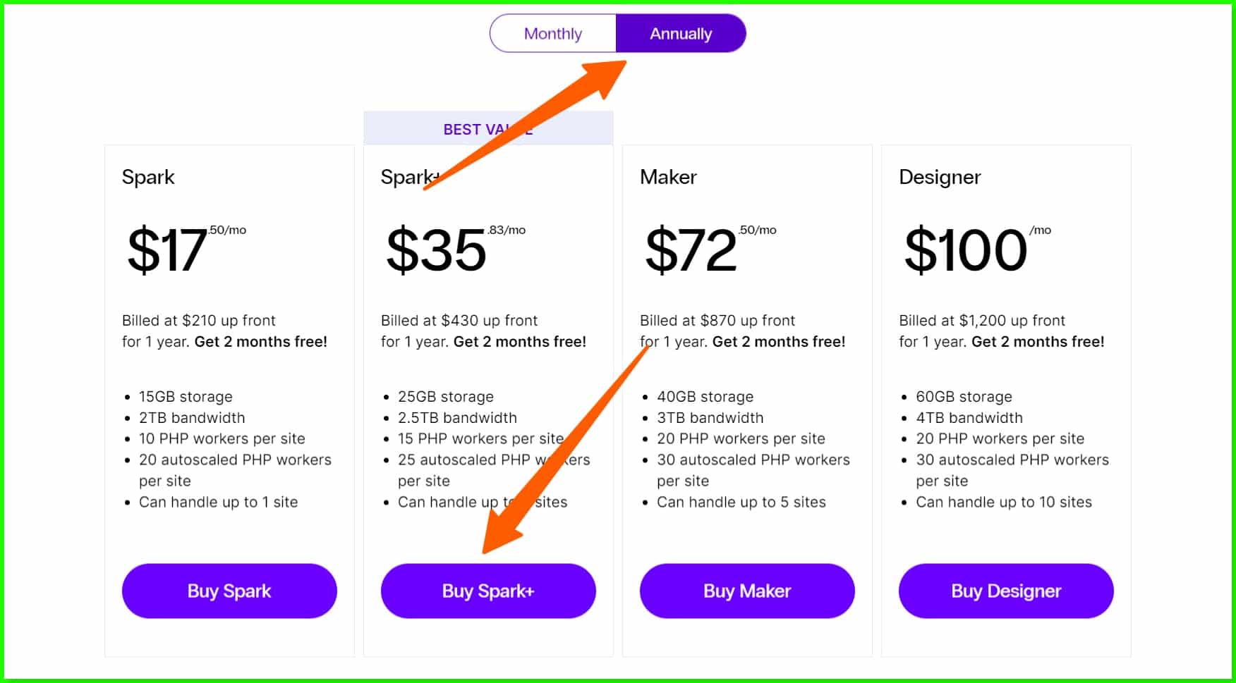 choose Nexcess plan